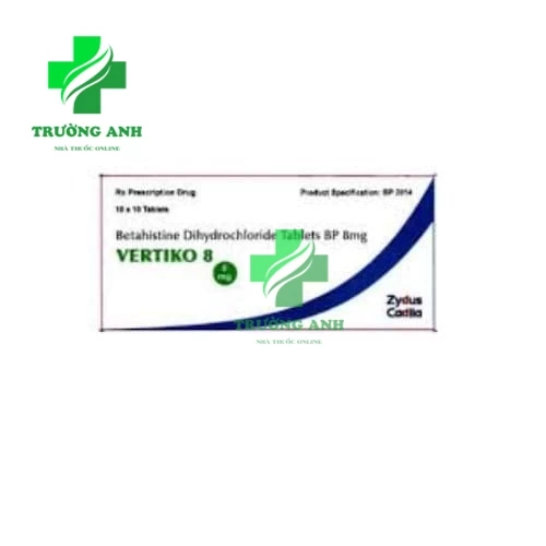 Vertiko 8 Zydus Cadila - Thuốc điều trị chóng mặt, ù tai